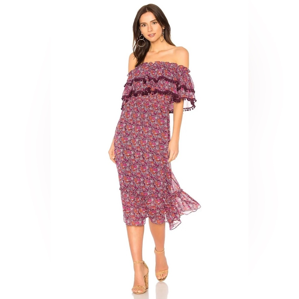 MISA Los Angeles Maribel Off-the-shoulder Midi Dress - Picture 2 of 12